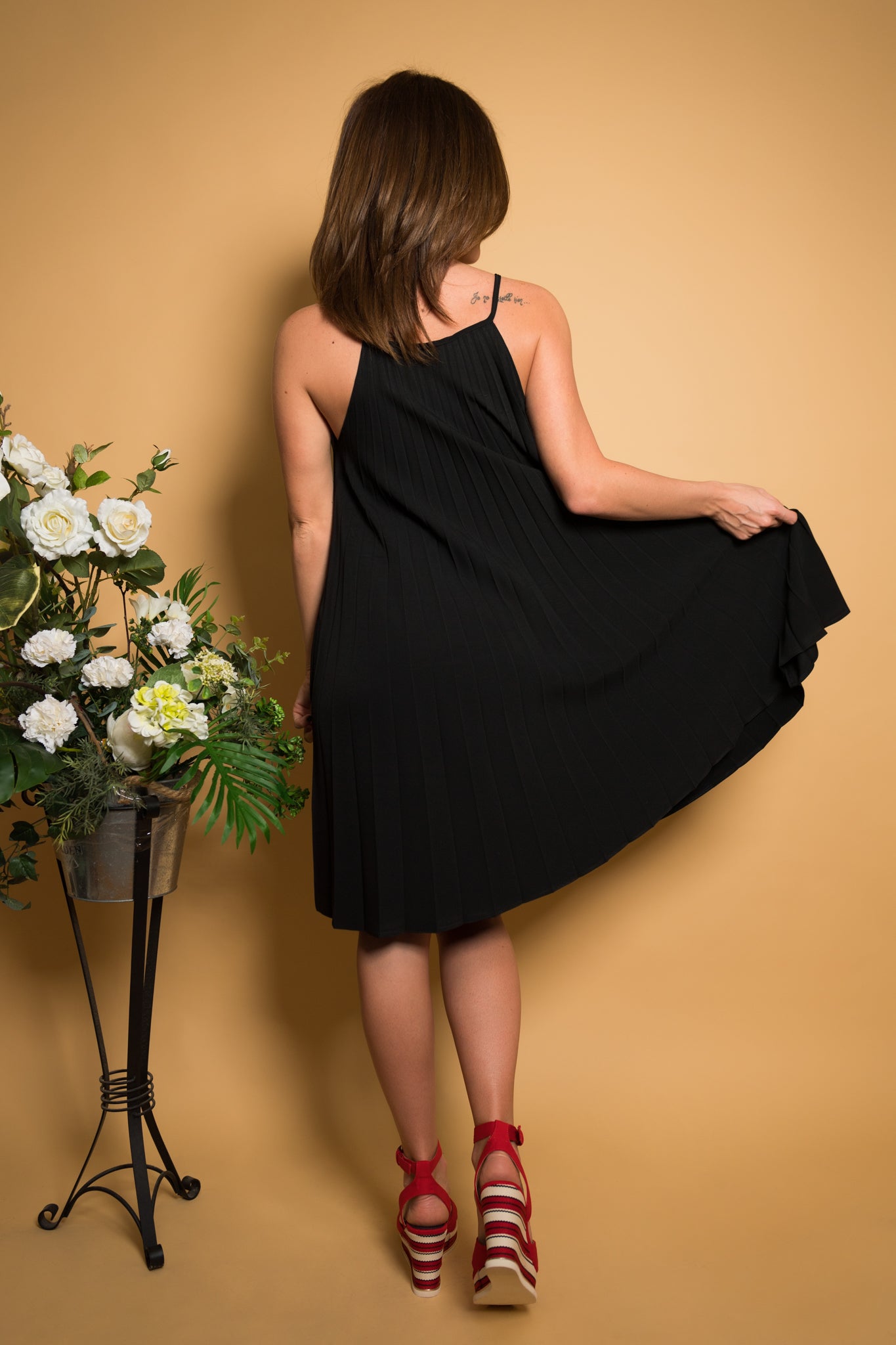 Sunray pleated dress midi Alina Cristea Maralyn
