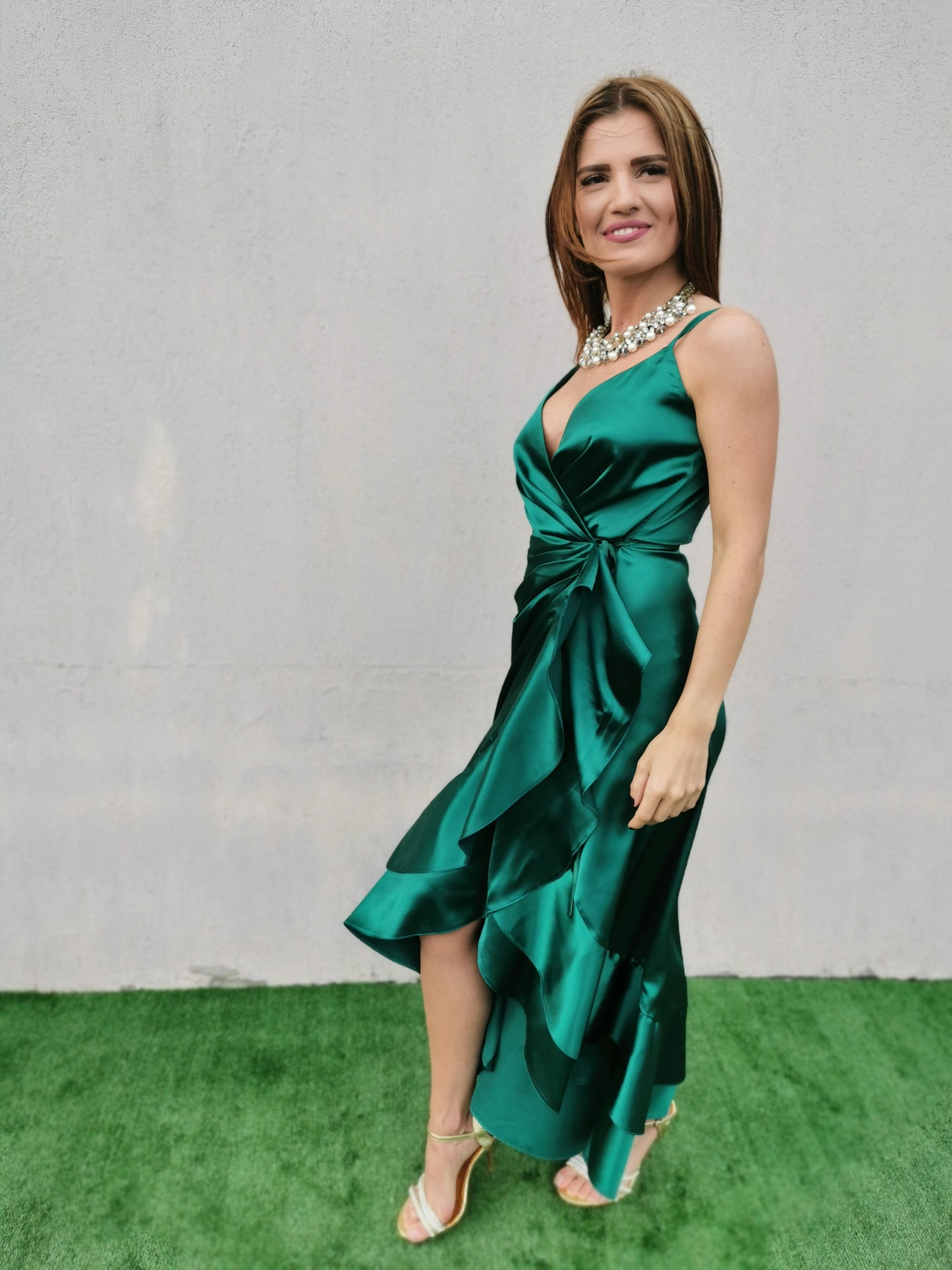 Romantic green dress