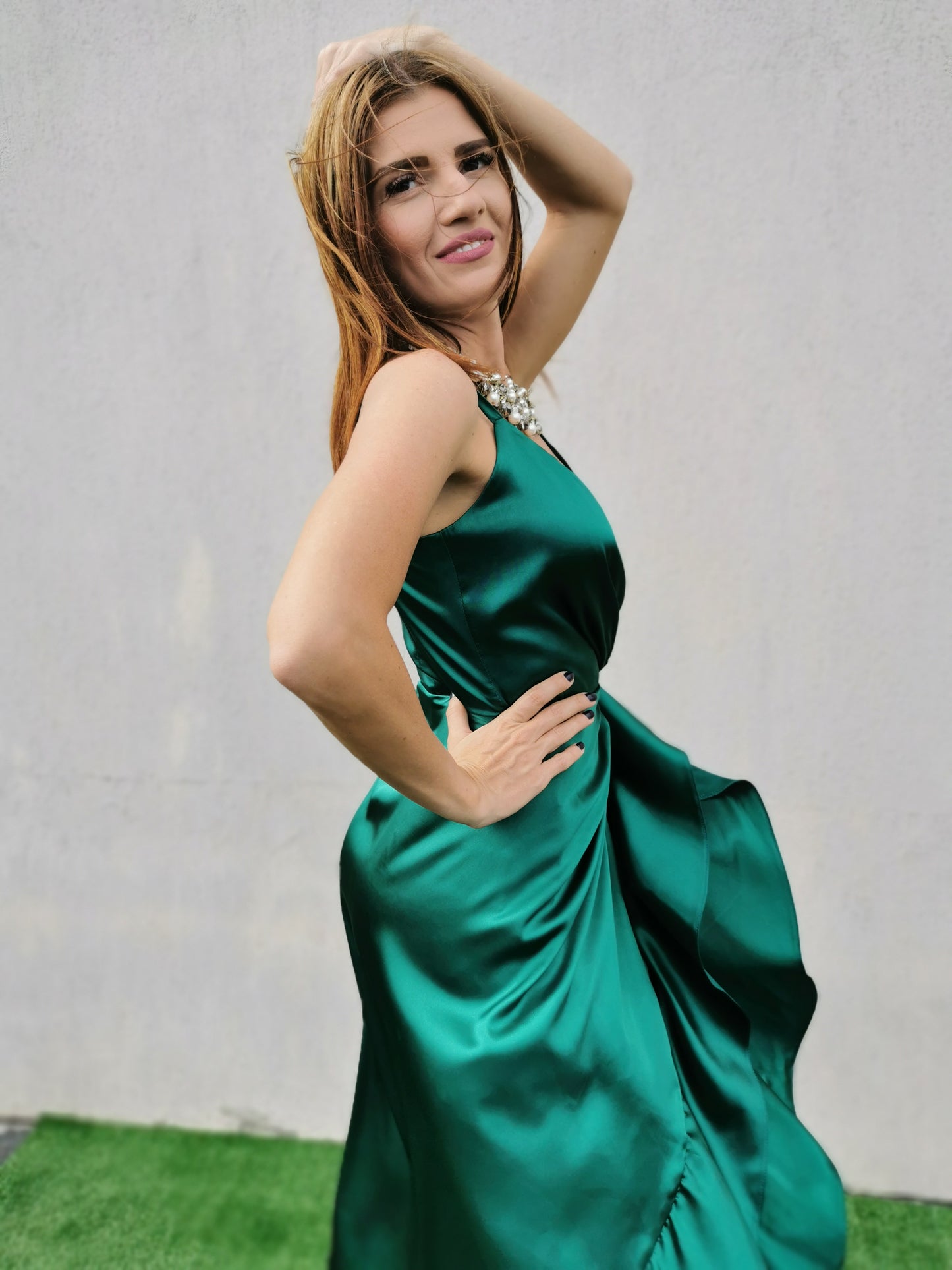 Romantic green dress