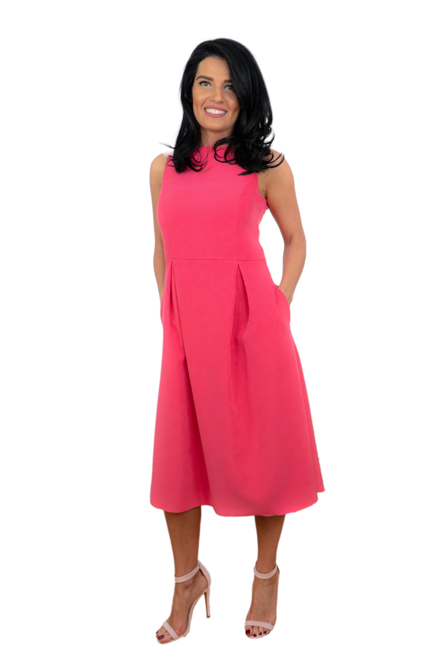 Rochie roz cu buzunare - Maralyn