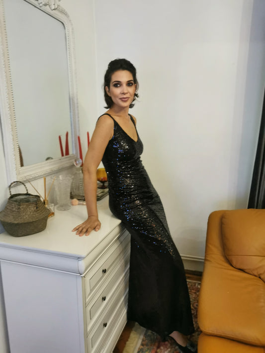 Rochie paiete negre